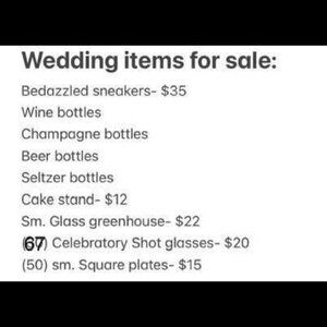 Wedding items
